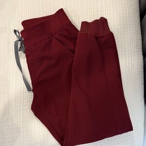 Figs Maroon Jogger Pants